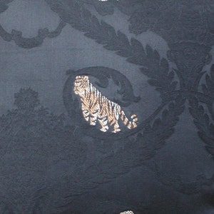 Tiger and Leopard Pillows, Trimmed in Gold, Big Cat Set, Accent Throw Pillow, Black Velvet Pillows, Luxury Toss Pillows, Safari Home Decor image 4