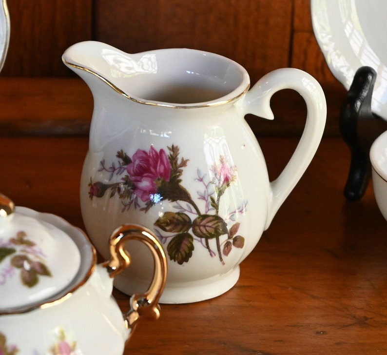 Roses Tea Set Royal Sealy China Made in Japan Moss Rose Etsy