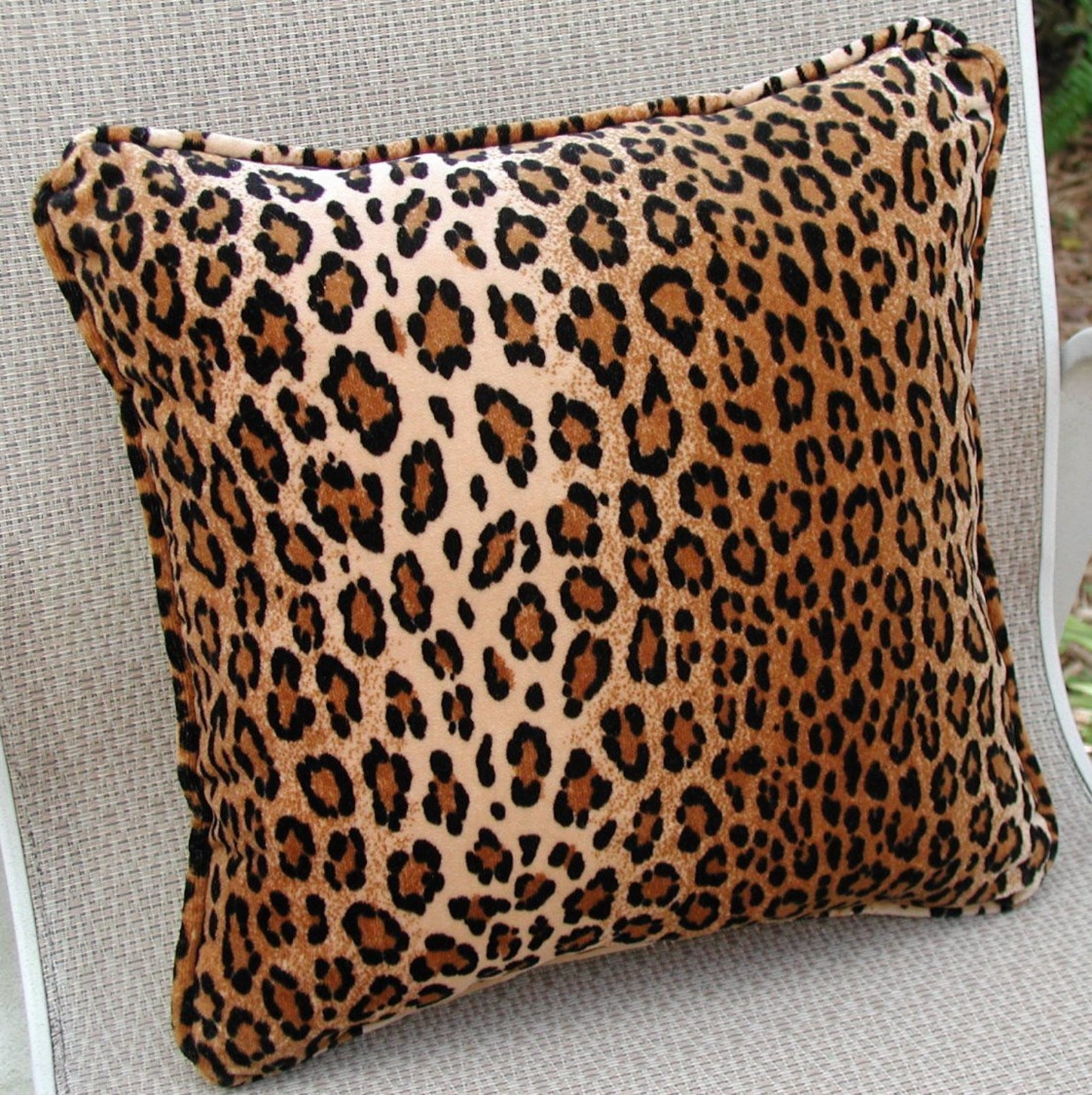 Cheetah Pillow, Animal Print Throw Pillow, British Velvet Pillow