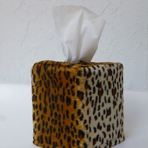 Animal Print Tissues, Zebra Print Tissues, Jaguar Print Tissues, Get Well Gift, Tissue Box Cover, washable Cover, Square Tissue Box Cover bobcat