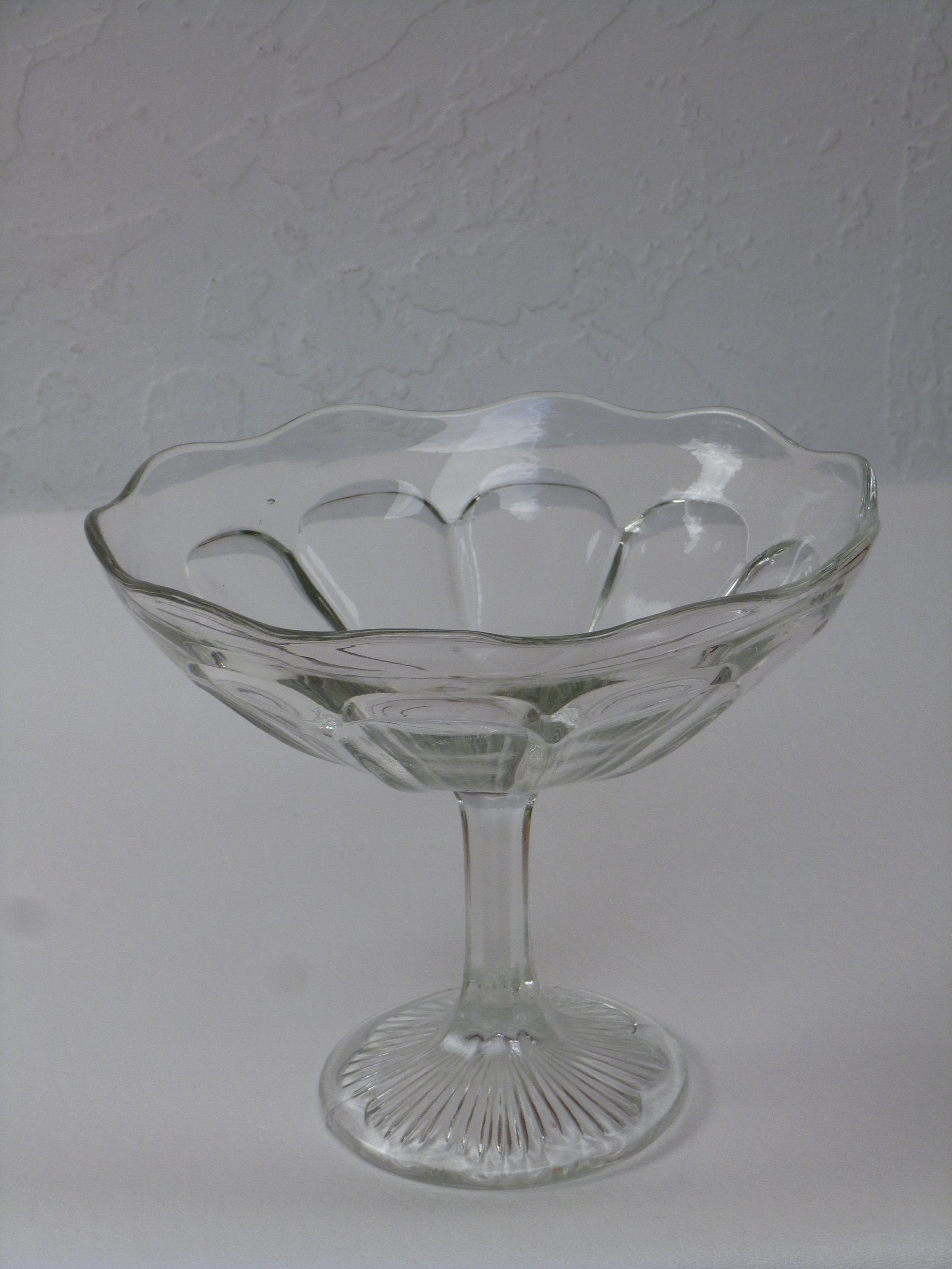 Sockel Centerpiece Schale Klares Glas rund Glas Centerpiece | Etsy