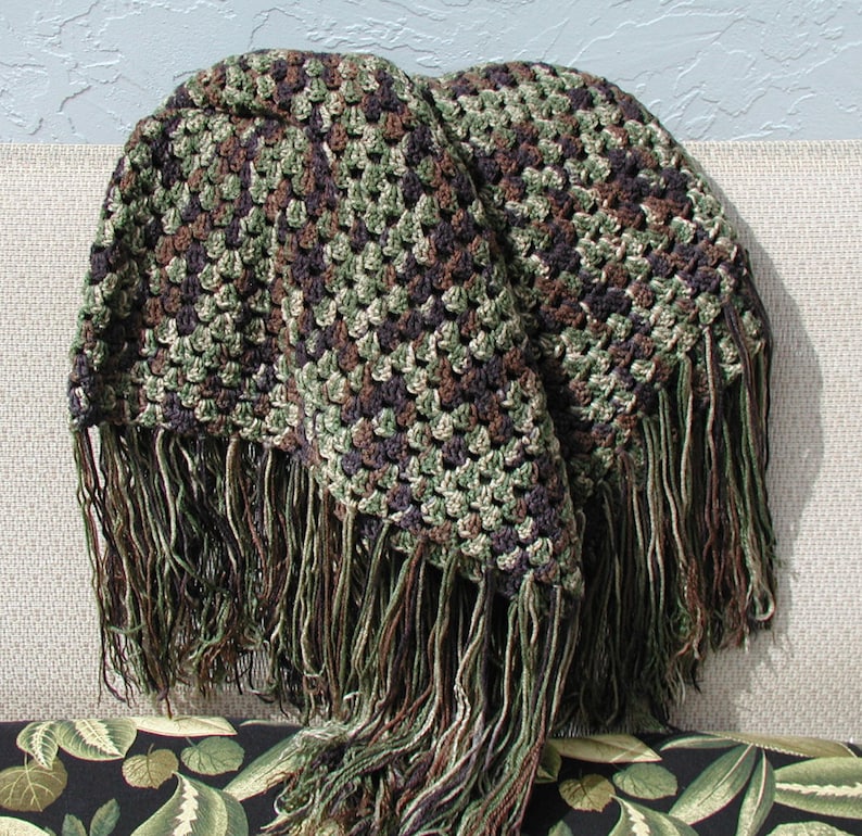 Crochet Afghan Camouflage Blanket Men Throw Blanket Man Etsy Ireland