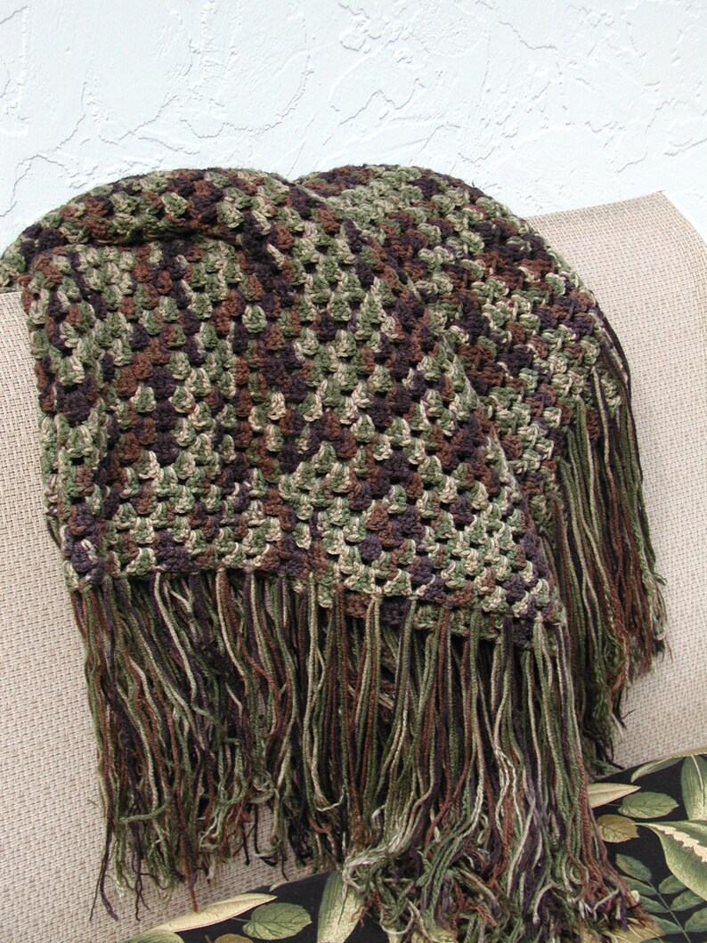 Crochet Afghan Camouflage Blanket Men Throw Blanket Man Etsy Ireland