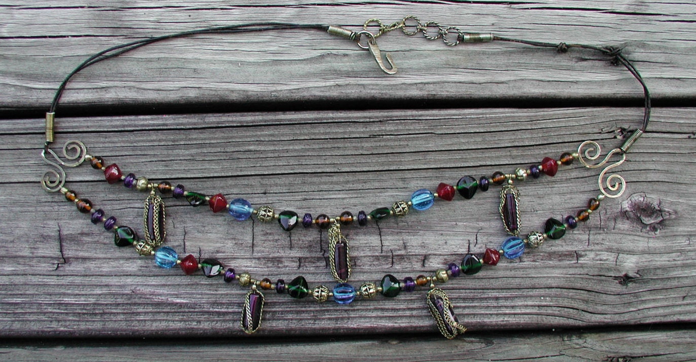 Gorgeous- rare beaded belt. Look at the details-36 inches long- a medium Hand Beaded Belt - Southpaw Beadworks main image 3