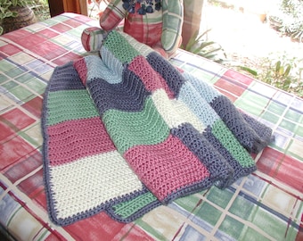 Nursery Blanket, Baby Shower Gift, Patchwork Blanket, Block N Patches, Crochet Baby Blanket, Pastel Colors Blanket, Baby Afghan Gift