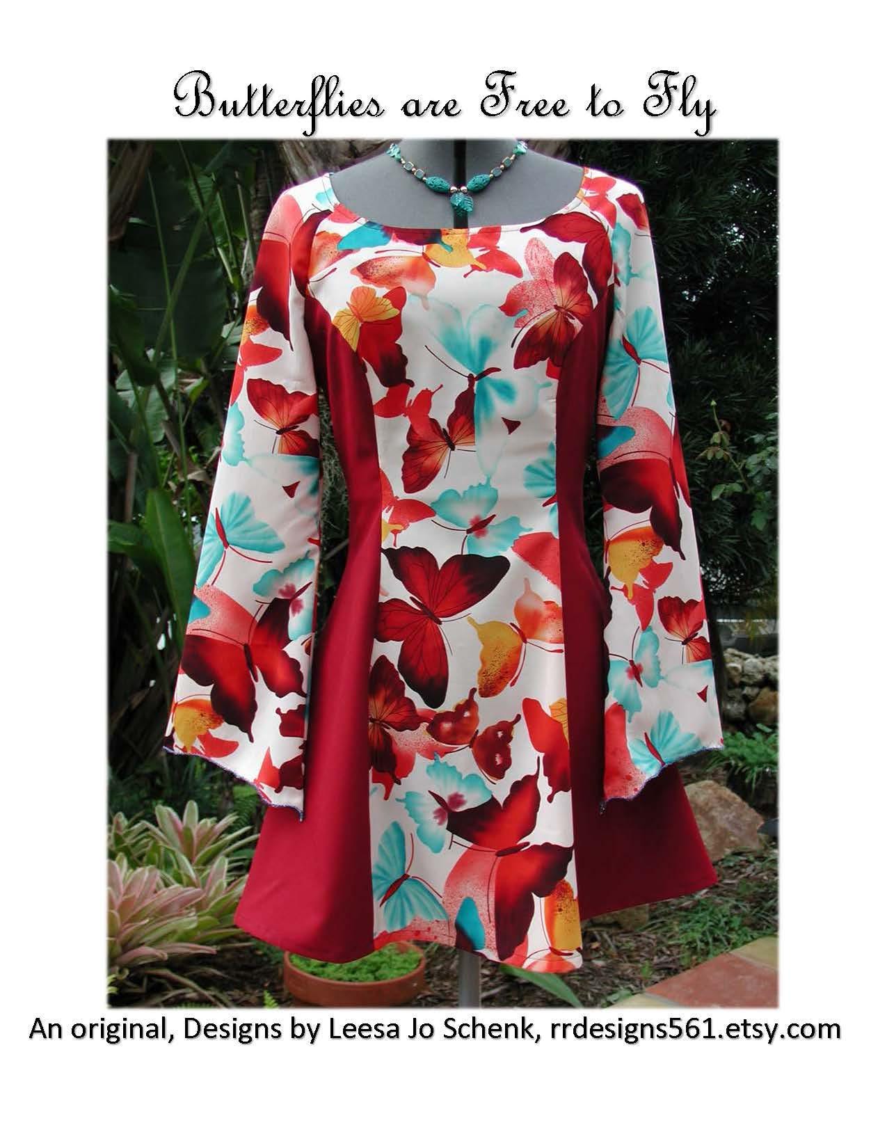 Short Butterfly Dress, Original Butterfly Dress, Social