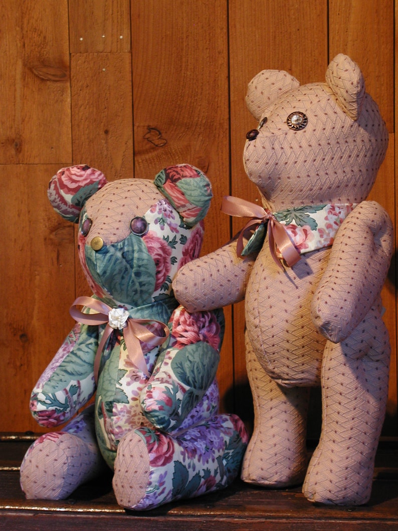 Denim Teddy Bears Personalized Teddy Bears Scraps Teddy Bear Etsy