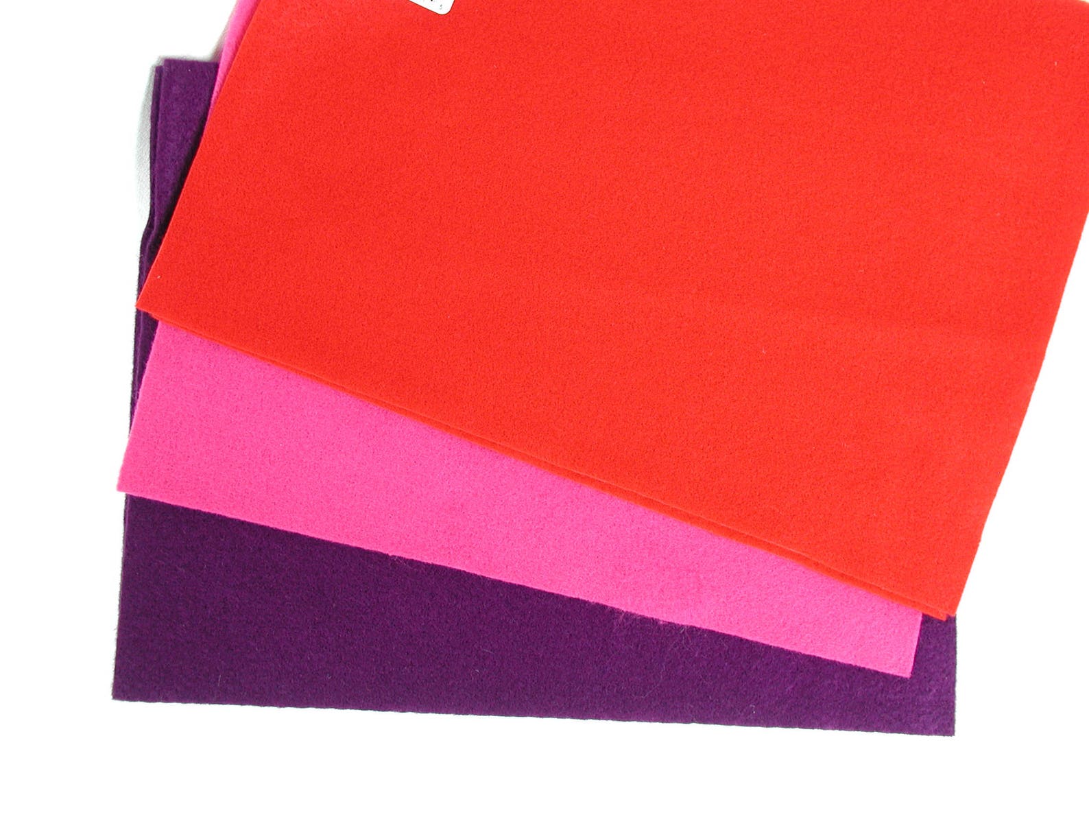 Wool Felt Sheets, 12 Inch X 9 Inch, Felt Craft Sheets, Merino Wool