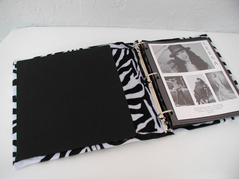 Zebra Album Binder, Photo Albums, Fabric Covered Album, Animal Print