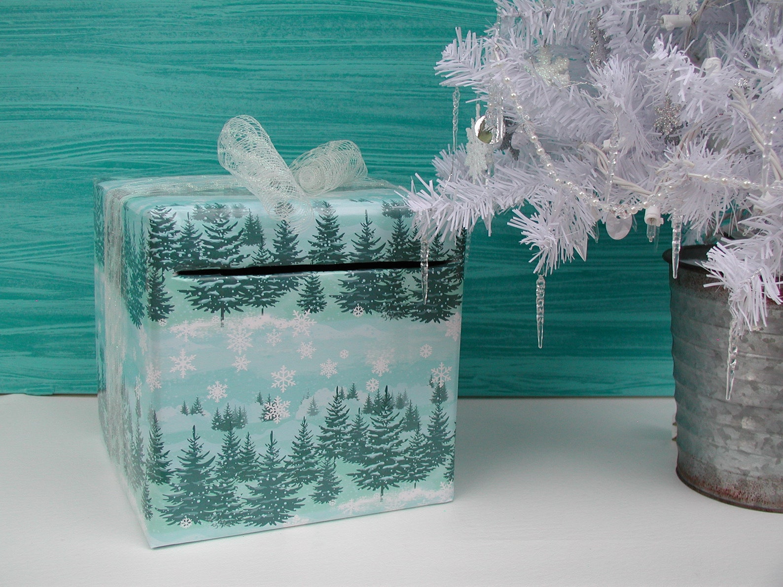 Wedding Card Box Winter Wedding Guest Cards Box Gift Cards Etsy