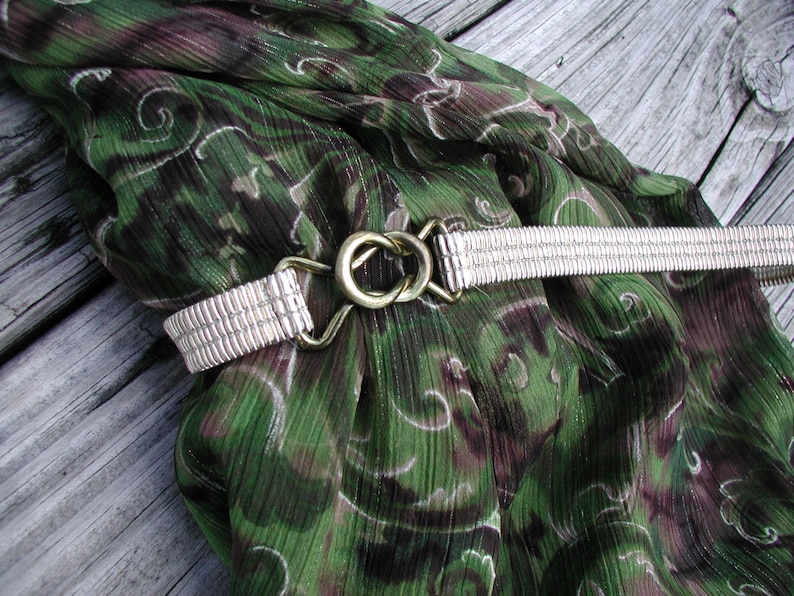 Gold Lame Belt Women Accessory Elastic Waist Belt Gold Lame Etsy