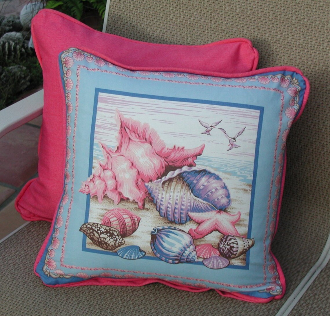 Pink Accent Pillows Seashell Pillows Pink Toss Pillow Soft Etsy