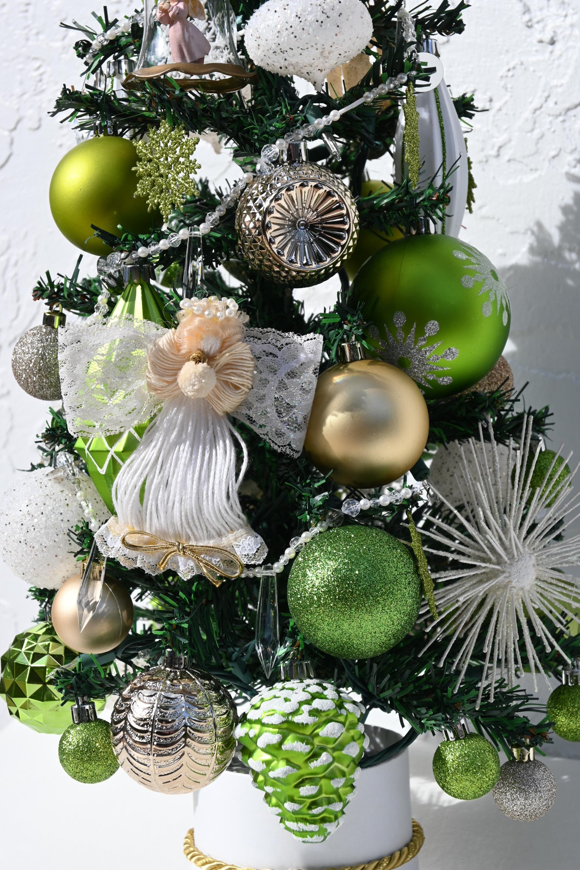 Kerstboom, kerstboom met verlichting, kleine