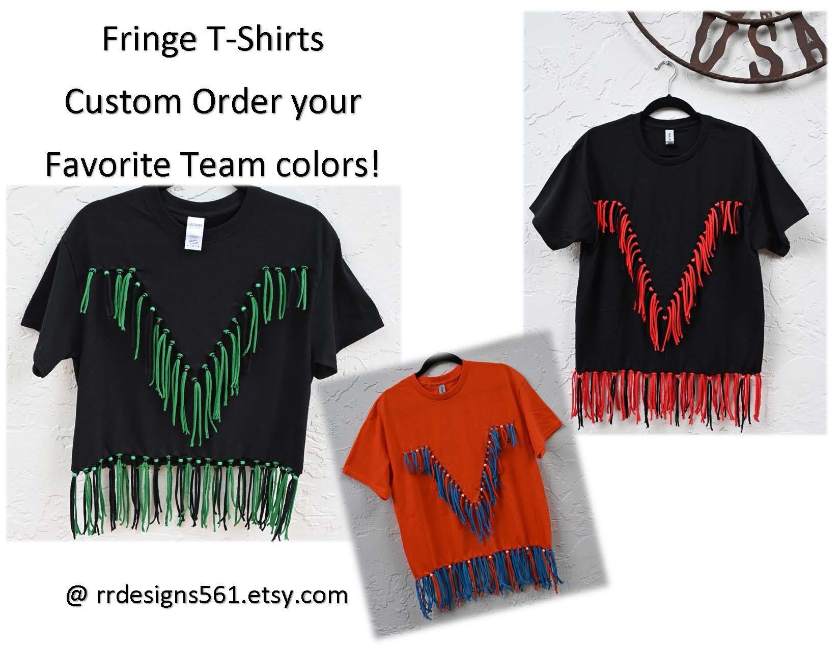 Mens Plain Long Sleeve Fringed T-shirt With Fringes Hebrew Israelite  Clothing 6 Colors Available 