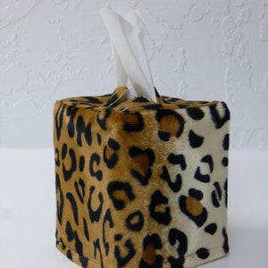 Animal Print Tissues, Zebra Print Tissues, Jaguar Print Tissues, Get Well Gift, Tissue Box Cover, washable Cover, Square Tissue Box Cover Golden Leopard