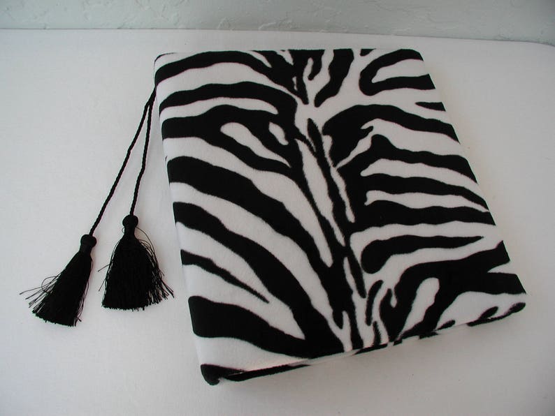 Zebra Album Binder, Photo Albums, Fabric Covered Album, Animal Print