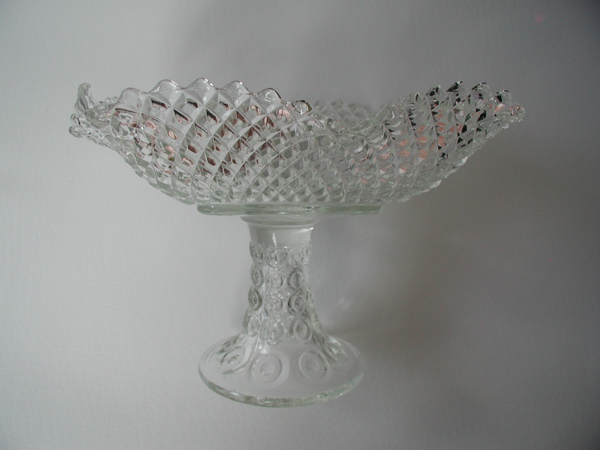 Sockel Centerpiece Schale Klares Glas rund Glas Centerpiece | Etsy