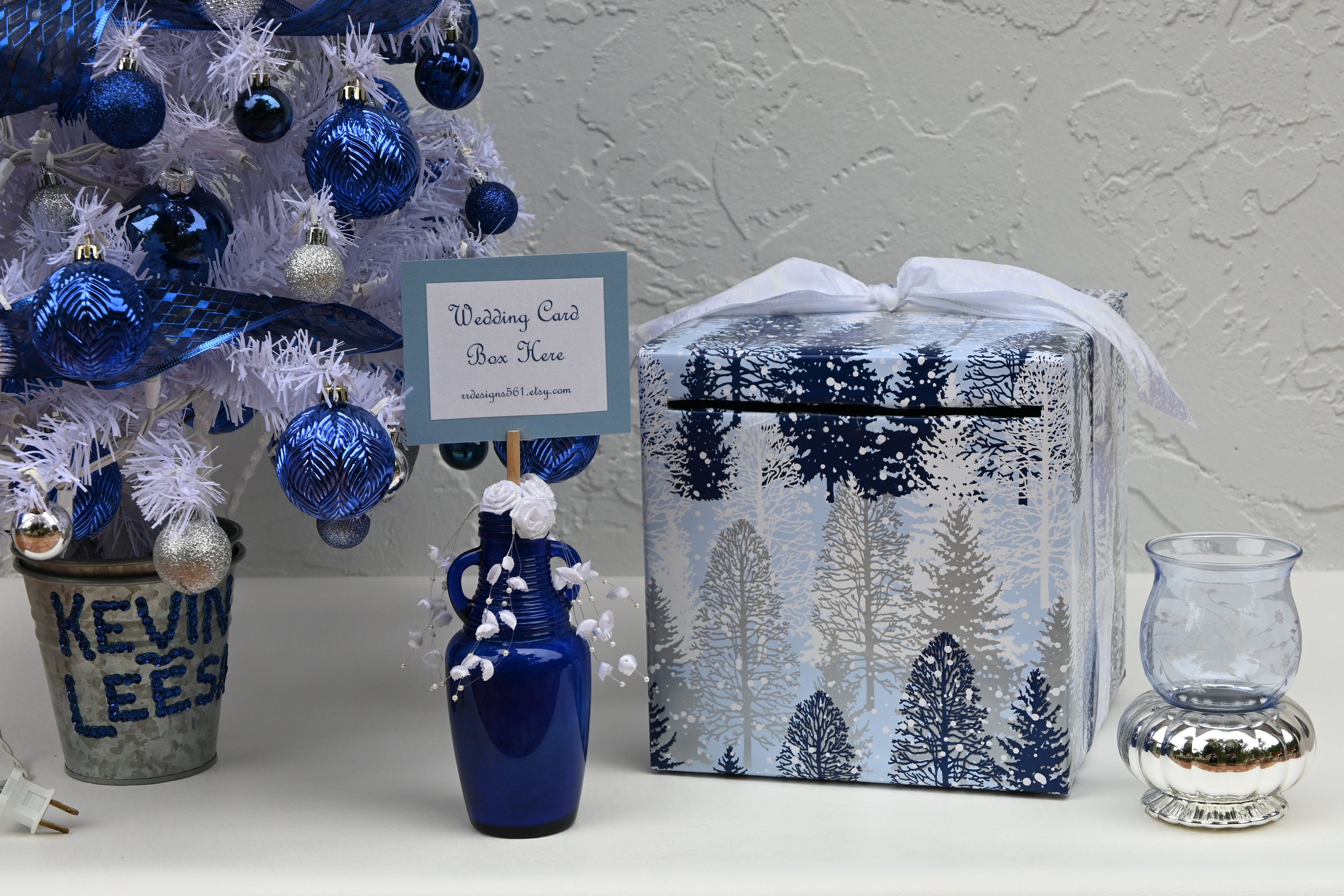Wedding Card Box Winter Wedding Guest Cards Box Gift Cards Etsy