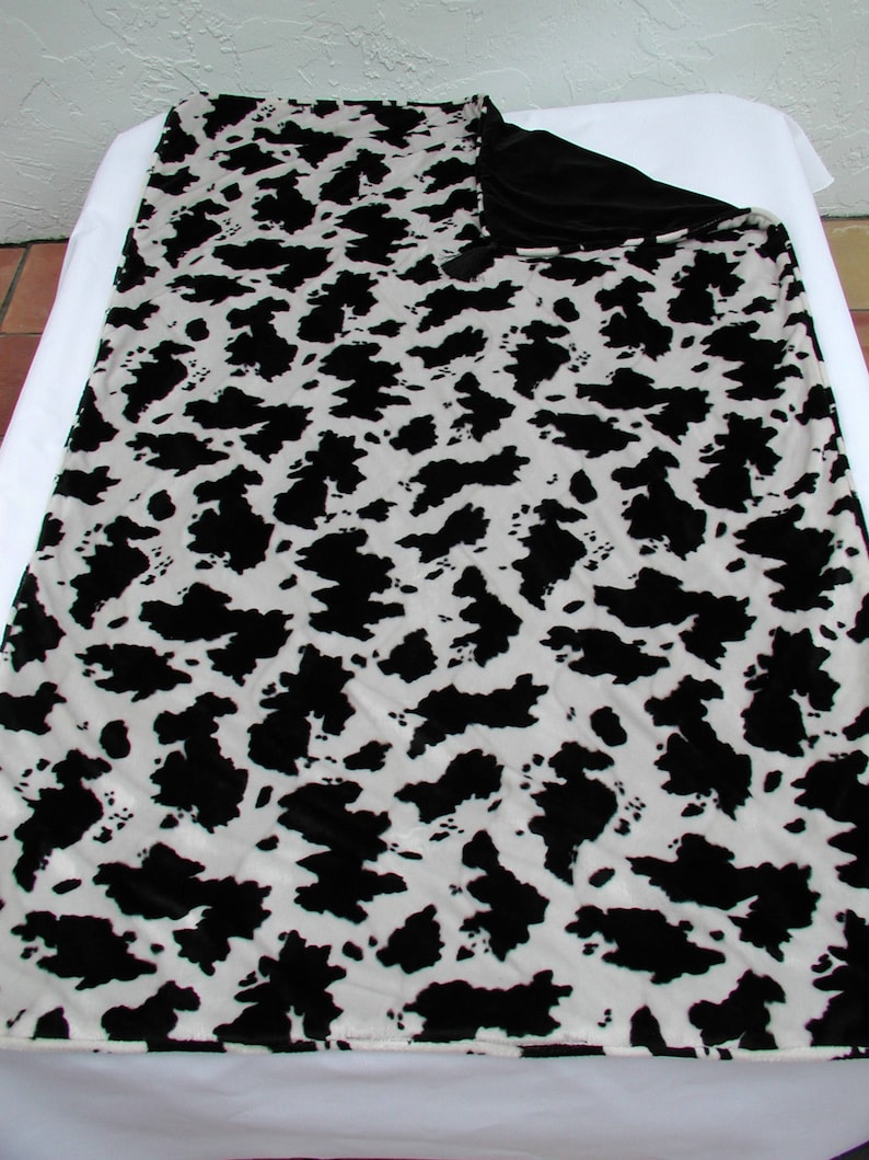 Throws Jersey Cow Print Western Cow Throw Cow Print Blanket Black and