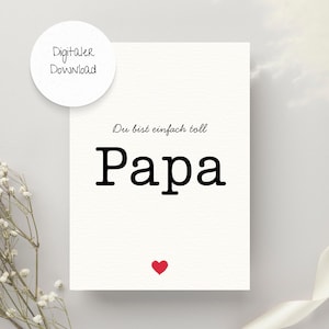 Card Dad, Father's Day, Digital Download, Father's Day Card, Card for Dad, Card to Print, Birthday Card, Gift Dad, Dad