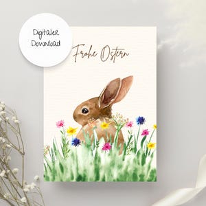 Tarjeta de Pascua, Felices Pascuas, Descarga digital, Tarjeta de Pascua, Plantilla para imprimir, Tarjeta para imprimir, PDF, Felices Pascuas, Tarjeta de Pascua digital