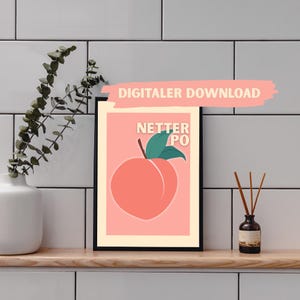 Wall picture saying nice butt, picture bathroom, picture bathroom, poster bathroom, picture vintage, picture minimalist, poster minimalist, picture peach