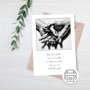 Valentine's Day card, digital download, card, print template, card to print, PDF, love, heart, in love, love, give love