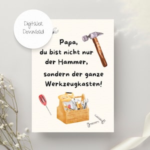 Karte Papa, Vatertag, Digitaler Download, Karte zum Vatertag, Karte für Papa, Karte zum Ausdrucken, Karte Geburtstag, Geschenk Papa, Papa