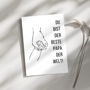 Greeting card Father's Day, digital download, card You are the best dad in the world, print template, card to print, PDF, card dad