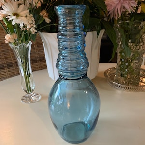 Vidrios San Miguel Sapin 100% Recycled Glass Hand Made Vase Blue