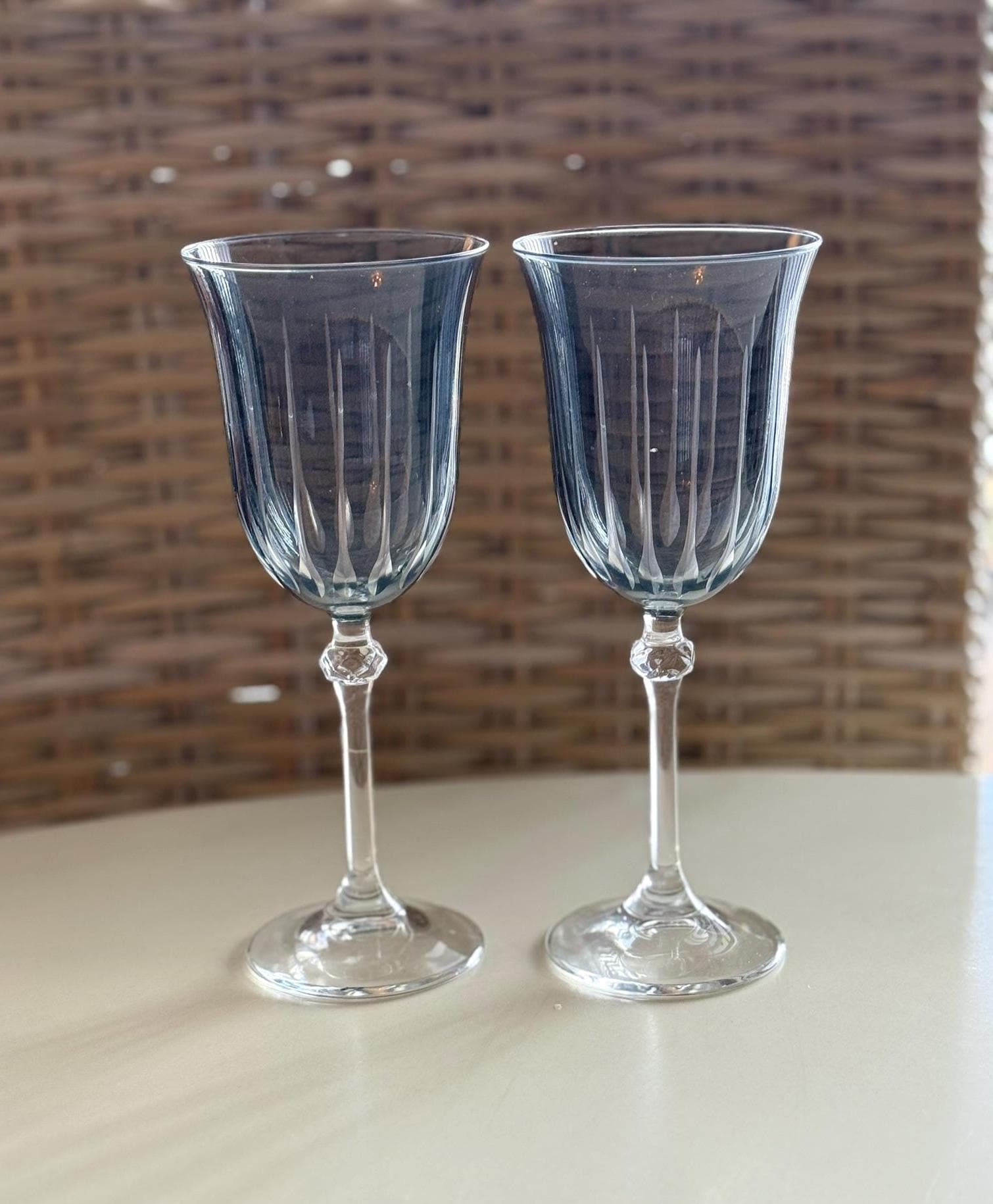 Le Stelle Crystal Wine Glasses - Etsy