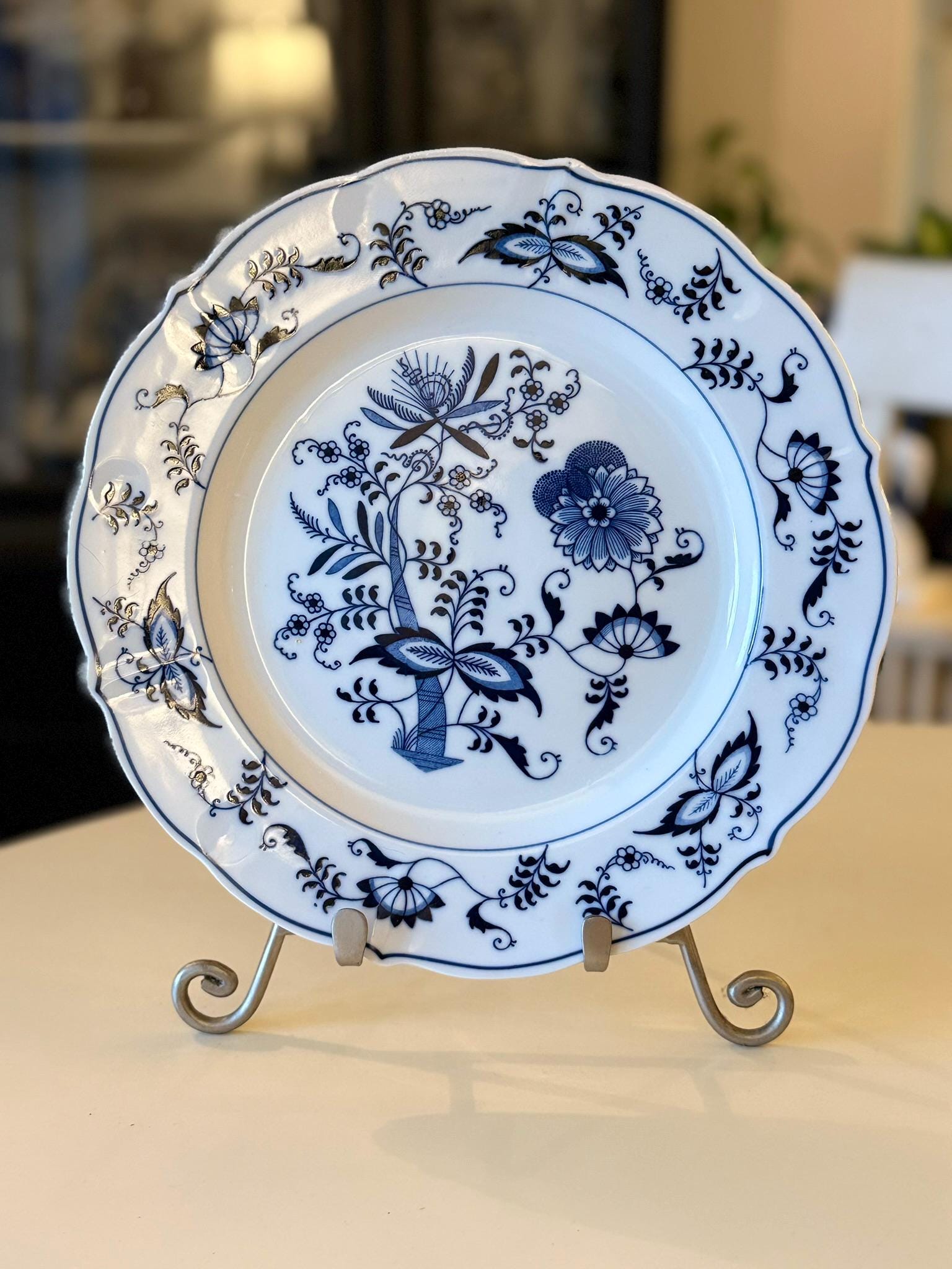 Vintage Set of 2 Blue Danube Blue Onion Pattern Dinner Plates