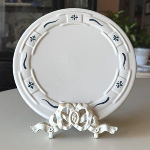 Longaberger Pottery Woven Traditions Classic Blue Trivet Made in USA