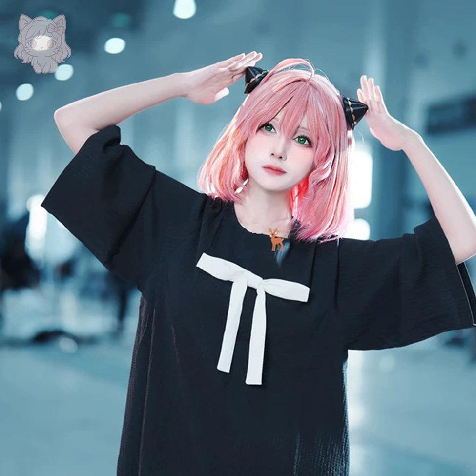 Parrucca Cosplay Anya Forger Rosa Short Bob | Accessorio Costume Donna | Per Halloween E Feste A Tema - Foto 4