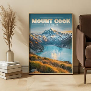 Mount Cook Print: New Zealand Landscape, Giclée Mountain Art