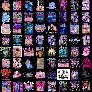 Kpop Demon Hunter Png Bundle, Saja Boy Png, Huntrix Png, Girl Dinner Png, Cat And Bird Png, Saja Girls Bands Png, Mira, Rumi, Joey,Baby
