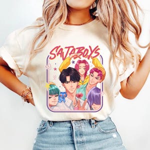 Saja Boys Kpop Demon Hunters Shirt,Saja Boys Huntrix Pin,Demon Hunter Merch,Jinu Tee,Rumi Fan Poster, Mira Pullover For Zoey, Gift For Women