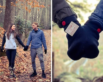 SMITTEN Mittens; A Romantic Couples Gift! Shareable Gloves for Couples! Gloves and Smitten Card Included with Shareable mitten!