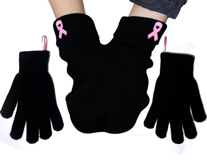 Shareable Mitten for Smitten Couples, Pink Ribbon, Gloves and Card Included. Share your mitten! FREE Shipping USA