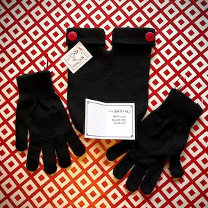 Couples Mitten and Glove Set - Romantic Winter Accessory for Holding Hands; Shareable Gloves perfect for Valentines Day!