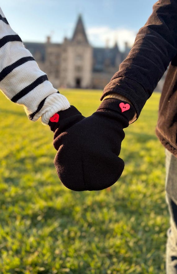 Fustlinge und Handschuh Set - Romantisches Winter Accessoire fr Hndchen  haltend; Teilbare Handschuhe - Etsy.de