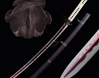 Ręcznie robiony miecz Sekiro Tachi - Fushigiri ręcznie kuty, pełny trzpień, stal wysokowęglowa 1095, japoński miecz samurajski Katana, prawdziwy miecz do gier cosplay
