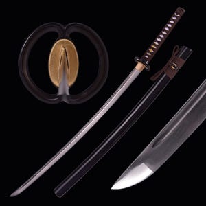 Handmade Japanese Katana - Hand-crafted Full Tang 1060 High-carbon Steel Real Samurai Katana Sword, Hand Forged Training Sword Gifts for Him