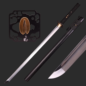 Handmade Ninjato - Hand Forged Full Tang 1095 High Carbon Steel Ninja Chokuto Japanese Straight Samurai Wakizashi Katana Sword, Gift For Him