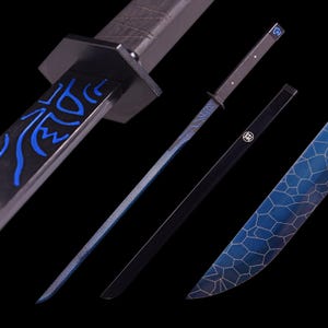 Handmade Anime Chokuto Sword - Hand Forged Full Tang Real Japanese Samurai Katana Sword Cosplay Straight Sword, Thousand Demon Gift For Him
