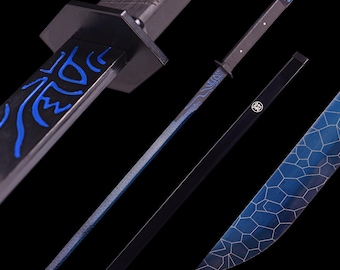 Spada Chokuto Anime fatta a mano - Spada Katana Samurai giapponese a codolo intero forgiata a mano, spada dritta per cosplay, Mille Demoni Regalo per lui