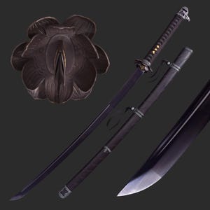 Handmade Sekiro Tachi Sword - Fushigiri Hand Forged Full Tang 1095 High Carbon Steel Japanese Samurai Katana Cosplay Sword Real Gift for him