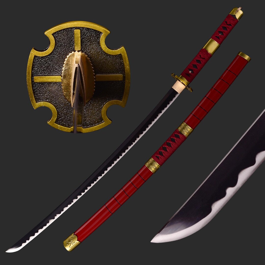 Handmade One Piece Anime Sword - Hand Forged Full Tang 1060 High Carbon ...