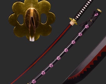 JYFA Roronoa Zoro Espada Juego de 4 piezas Cosplay Katana, Shusui&Wado
