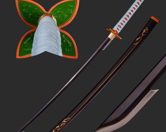 Spada Cosplay Anime fatta a mano - Spada Katana da Samurai Giapponese in Acciaio al Carbonio 1060, Forgiata a Mano, Vera, Regalo per Lui